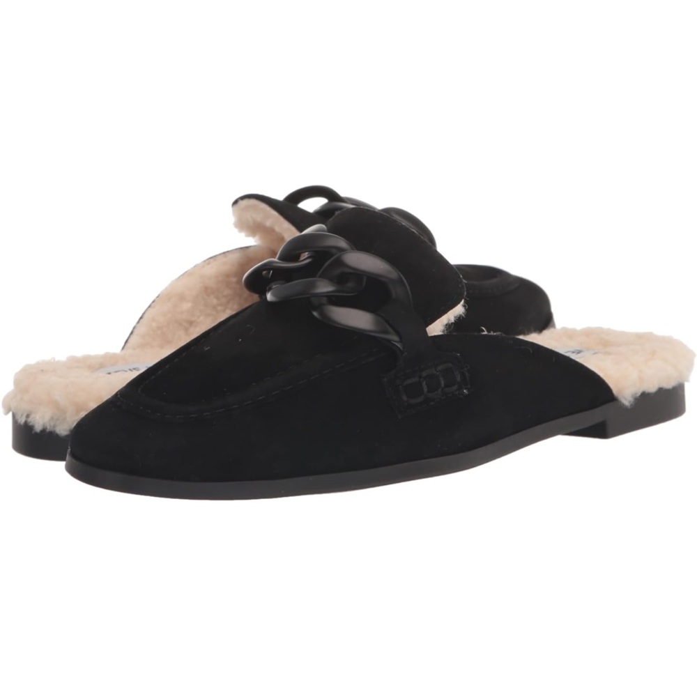 Steve Madden Sherpa Lined Chained Mules